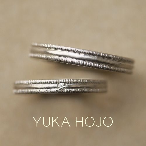 大阪で結婚指輪を選ぶならマット加工（つや消し）デザインのYUKA HOJOの結婚指輪がオススメ